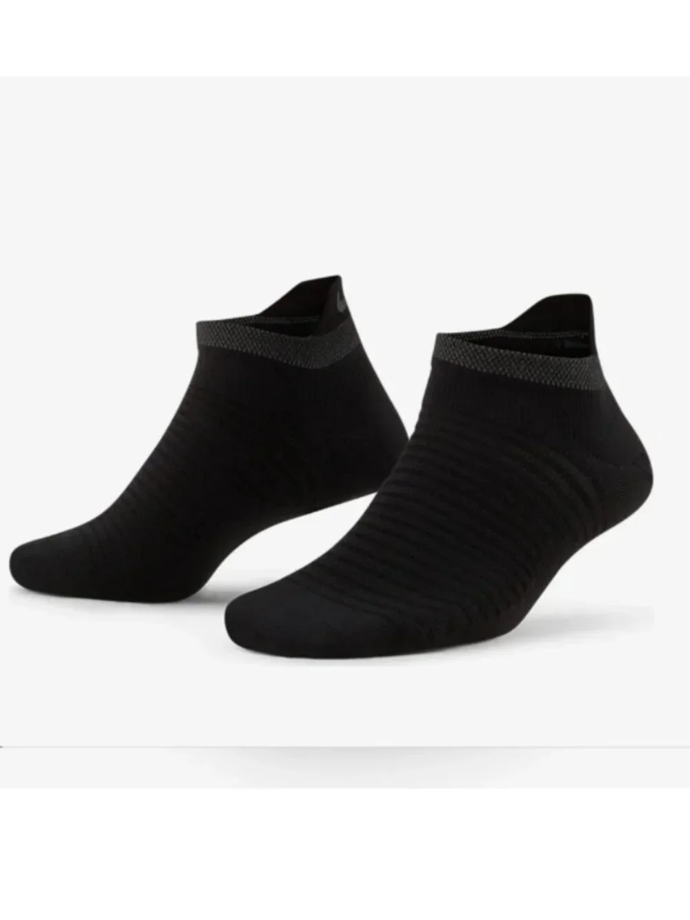 NWT Nike Unisex Spark Cushioned No Show Run Socks Black Wmn 11.5-13 Men 10-11.5